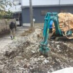 桑名市佛眼院　永代供養墓工事　⑭無縁塚解体